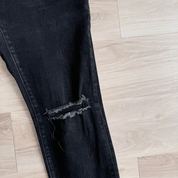 Saint Laurent Black Distressed Jeans